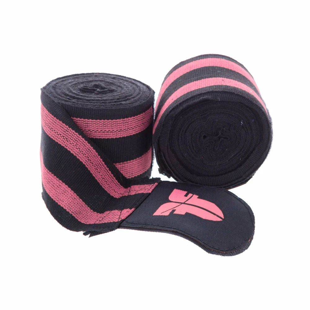 Cheap 🥰 Fighter Black/Pink Striped Polycotton Handwraps, BAND F PINK 🤩 3 Fighter Black/Pink Striped Polycotton Handwraps, BAND F PINK