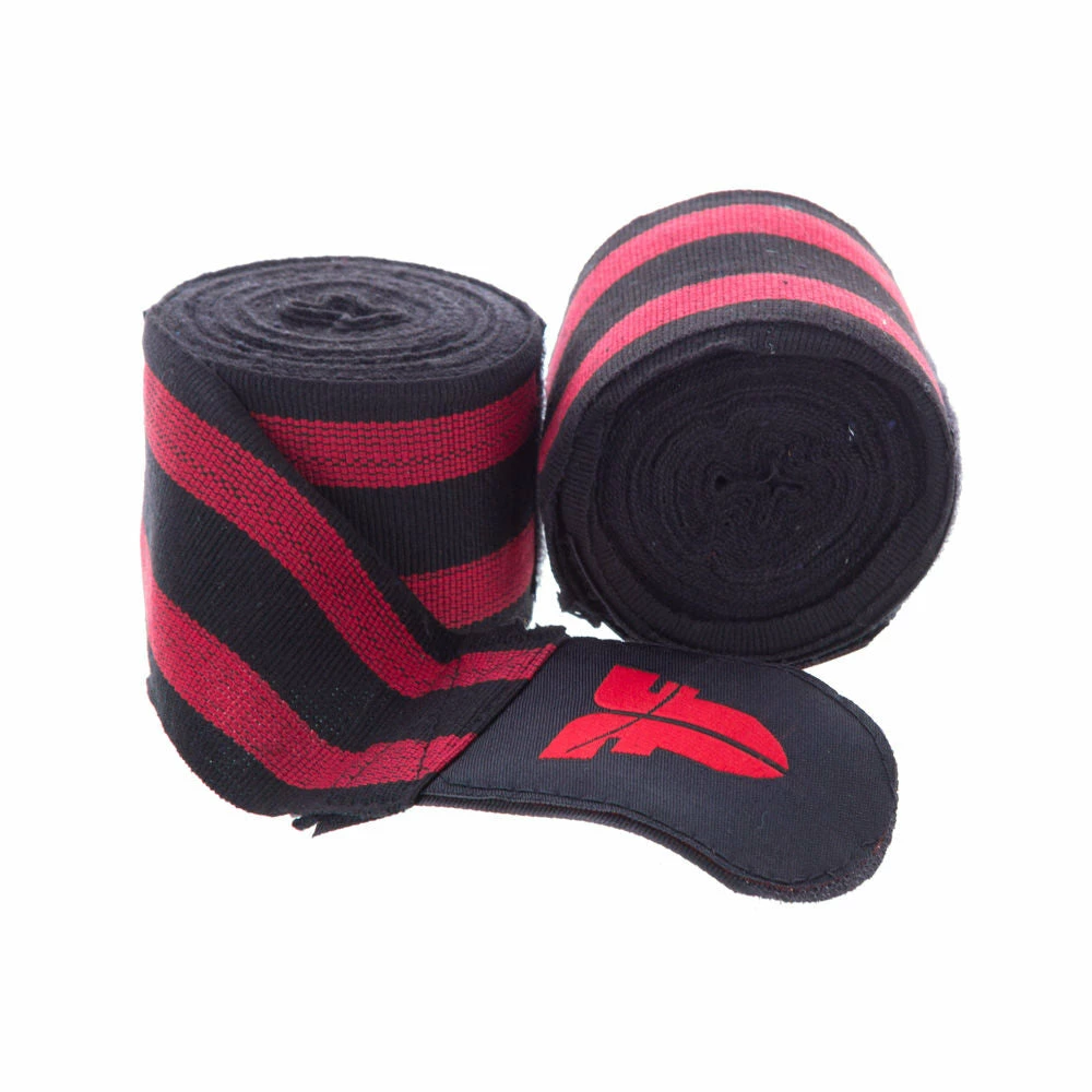 Brand new 🛒 Fighter Black/Red Striped Polycotton Handwraps, BAND F RED 🌟 3 Fighter Black/Red Striped Polycotton Handwraps, BAND F RED