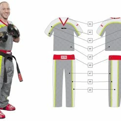 TopTen Top Ten Grey White Mesh Uniform 1605 Model - Grey/white/neon Yellow, 1605-21GD OFFERS