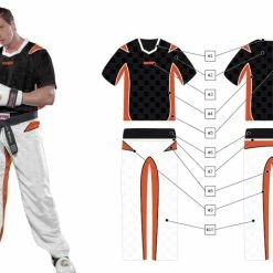 TopTen OFFERS Top Ten Energy Fighter Uniform - Black/white/orange, 1682-91GD