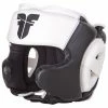 Fighter PU Black / White Sparring Headguard, JE-2796 PROTECTION