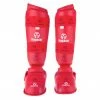 Hayashi WKF Foot And Shin Protection - Red, 343-4