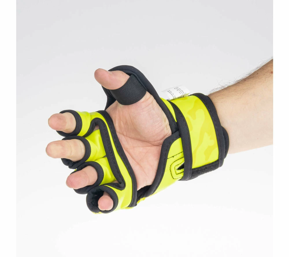 Wholesale ๐ MMA Gloves Fighter Competition - Neon Yellow/camo โ 8 MMA Gloves Fighter Competition - Neon Yellow/camo