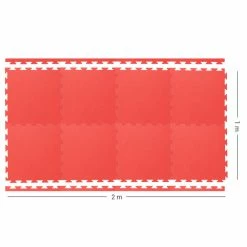 Trocellen Tatami Mini Set Of 8 Pieces - Red/black TRAINING