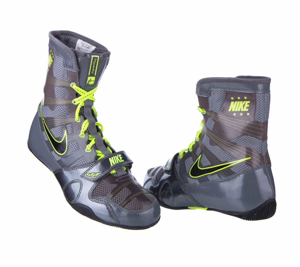 Best Pirce 👏 FOOTWEAR Boxing 👟 Shoes NIKE HyperKO - Grey/neon Yellow, 634923-007 ❤️ 6 FOOTWEAR Boxing Shoes NIKE HyperKO - Grey/neon Yellow, 634923-007