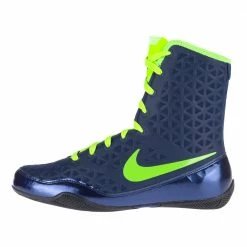 Nike KO Boxing Shoes - Navy Blue/eletric Green, 839421-413