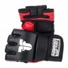 Fighter Black/Red Synthetic Leather MMA Gloves, FMG01