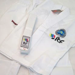 TopTen TOP TEN ITF KYONG Student Uniform - Embroidered White TKD Dobok, 16691-1