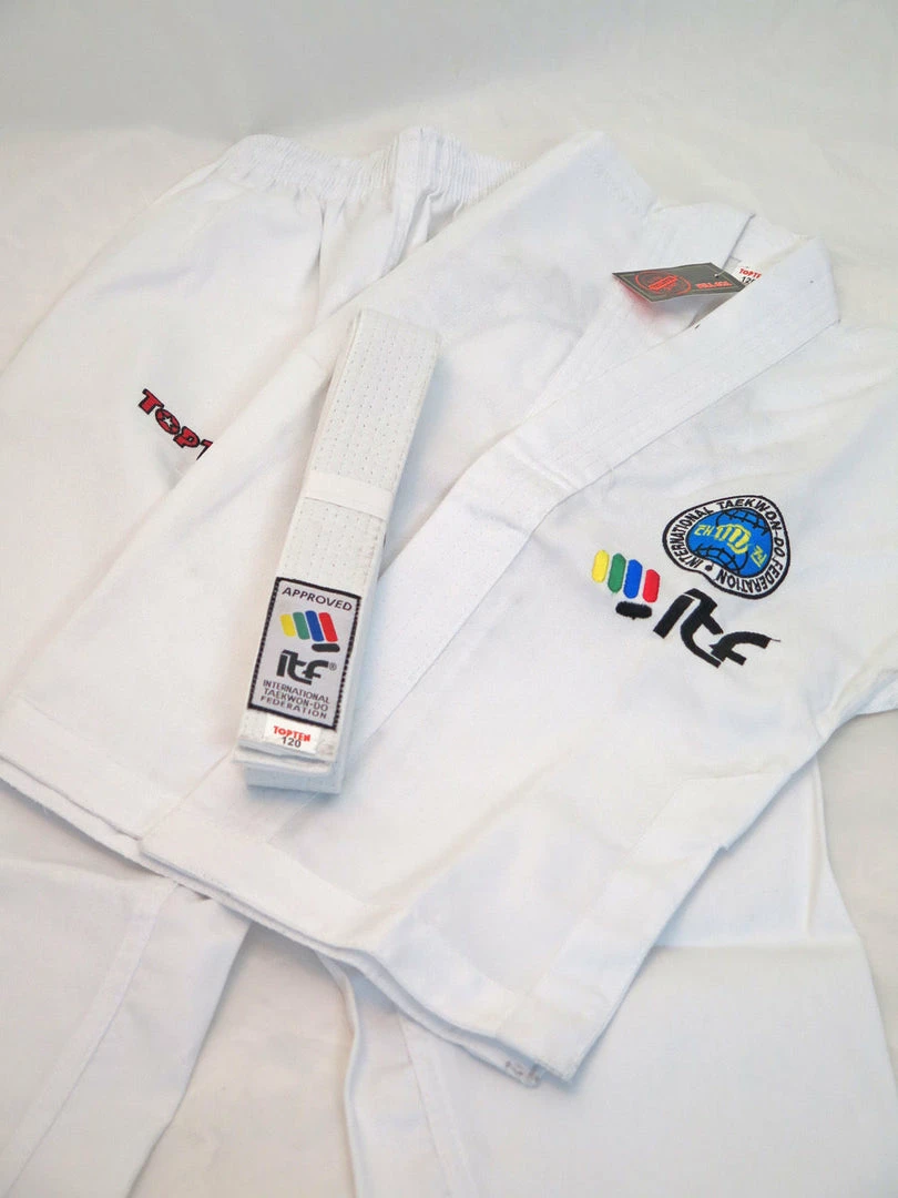 Flash Sale π€© TopTen TOP TEN ITF KYONG Student Uniform - Embroidered White TKD Dobok, 16691-1 π 4 TopTen TOP TEN ITF KYONG Student Uniform - Embroidered White TKD Dobok, 16691-1
