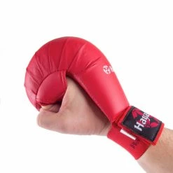 New 🌟 Hayashi WKF Open-Hand Karate Fist Protection Gloves - Red, 237-4 🔥 14 Hayashi WKF Open-Hand Karate Fist Protection Gloves - Red, 237-4