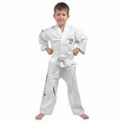 TopTen Top Ten Dobok Uniform - KIDS - White Cotton/Polyester SPE, 1668-1 UNIFORMS