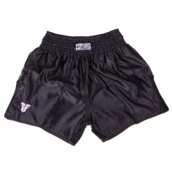 Fighter Thai Trunks Bangkok Plain - Black, FP04 APPAREL