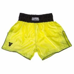 Fighter Thai Shorts Bangkok Plain - Neon Yellow/black, FP08 APPAREL