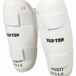 TopTen Shin Guard TOP TEN WAKO - White, 3208-1 PROTECTION