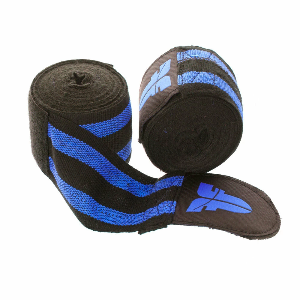 Buy 👏 GLOVES Fighter Black/Blue Striped Polycotton Handwraps, BAND F BLUE 🎉 3 GLOVES Fighter Black/Blue Striped Polycotton Handwraps, BAND F BLUE