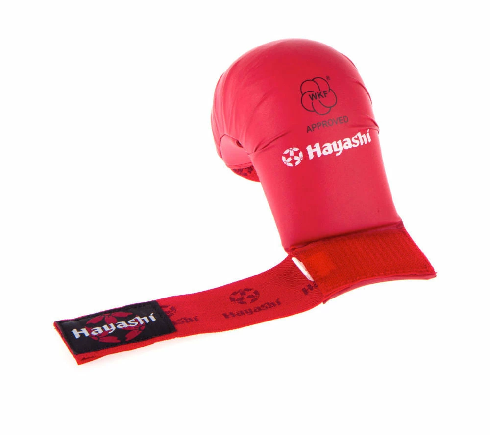 New 🌟 Hayashi WKF Open-Hand Karate Fist Protection Gloves - Red, 237-4 🔥 9 Hayashi WKF Open-Hand Karate Fist Protection Gloves - Red, 237-4