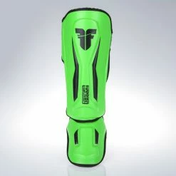 PROTECTION Fighter Shinguards Thai Ergo - Green/black, FSG-004GNB