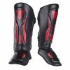 Fighter Shinguards Thai Ergo - Black/red, FSG-004BR