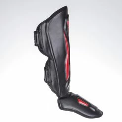 Fighter Shinguards Thai Ergo - Black/red, FSG-004BR