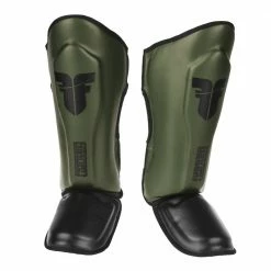 PROTECTION Fighter Thai Classic Shinguards - Khaki/black, JE1573GNB