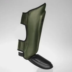 PROTECTION Fighter Thai Classic Shinguards - Khaki/black, JE1573GNB