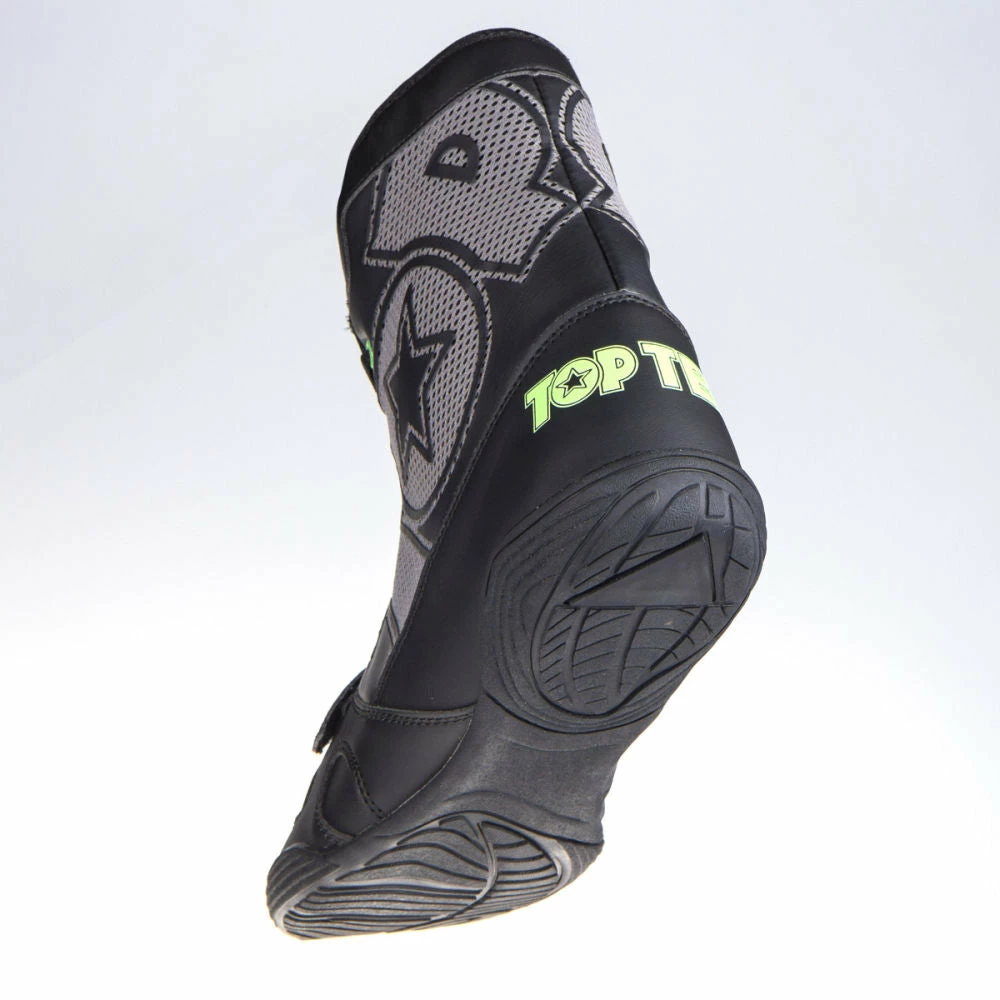 Buy 🎉 TopTen Boxing 👟 Shoes - Black/Grey Mid-Top With Lockdown Strap, 1172-1 OFFERS 🥰 5 TopTen Boxing Shoes - Black/Grey Mid-Top With Lockdown Strap, 1172-1 OFFERS
