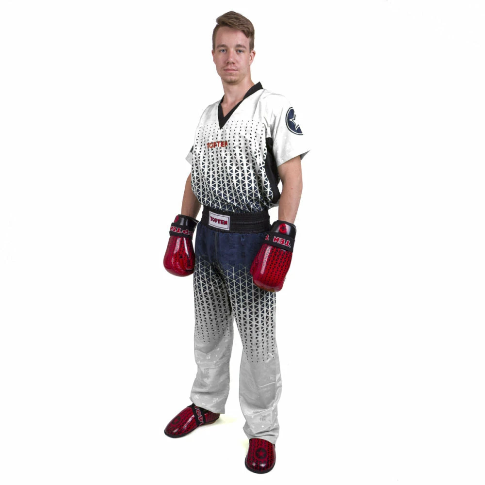 Cheap ๐ TopTen TOP TEN Graphic Uniform - White/blue, 16831-WB ๐ 3 TopTen TOP TEN Graphic Uniform - White/blue, 16831-WB