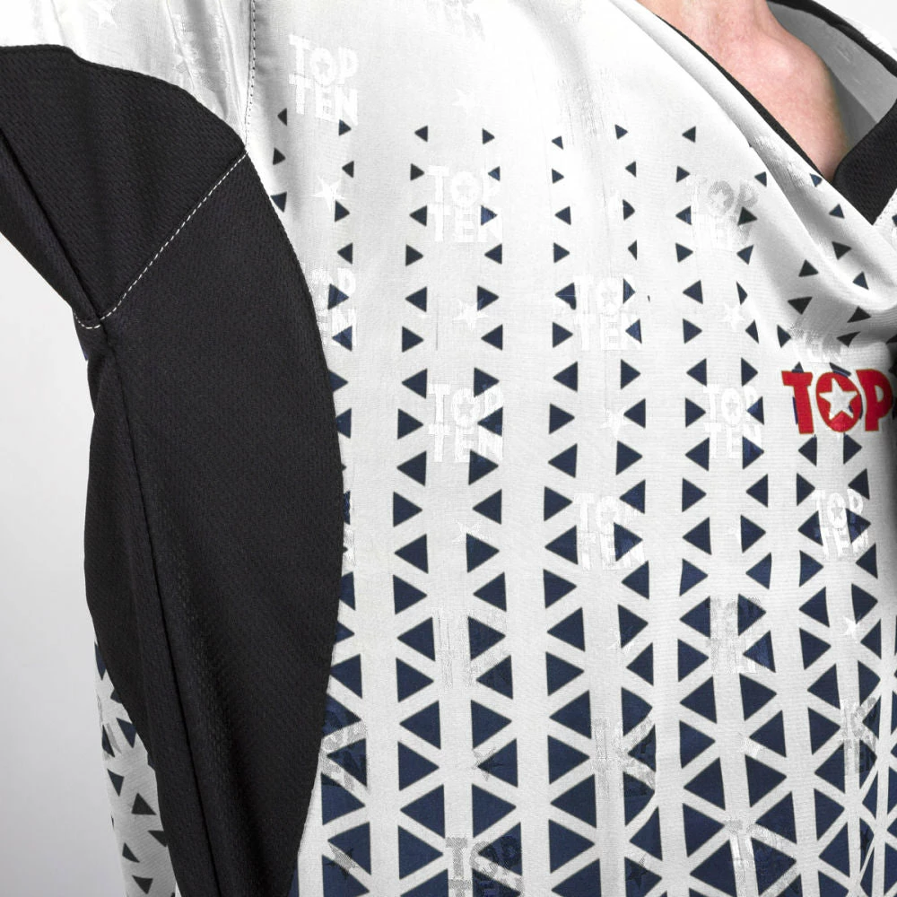 Cheap ๐ TopTen TOP TEN Graphic Uniform - White/blue, 16831-WB ๐ 7 TopTen TOP TEN Graphic Uniform - White/blue, 16831-WB