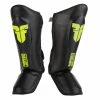 PROTECTION Fighter Shinguards Thai Classic - Black/neon Yellow, JE1573BNY