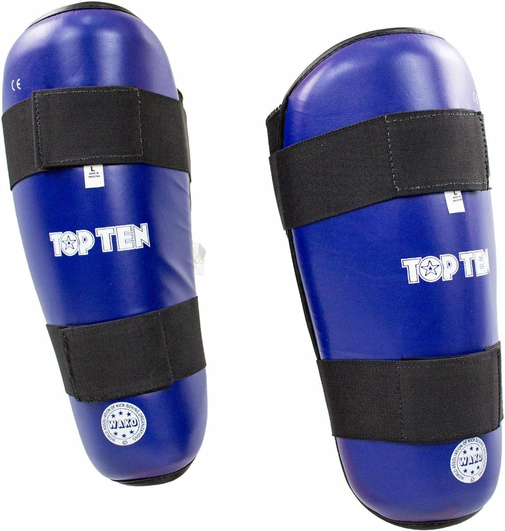 Best Sale ๐ PROTECTION Shinguards Top Ten WAKO - Blue ๐ 3 PROTECTION Shinguards Top Ten WAKO - Blue