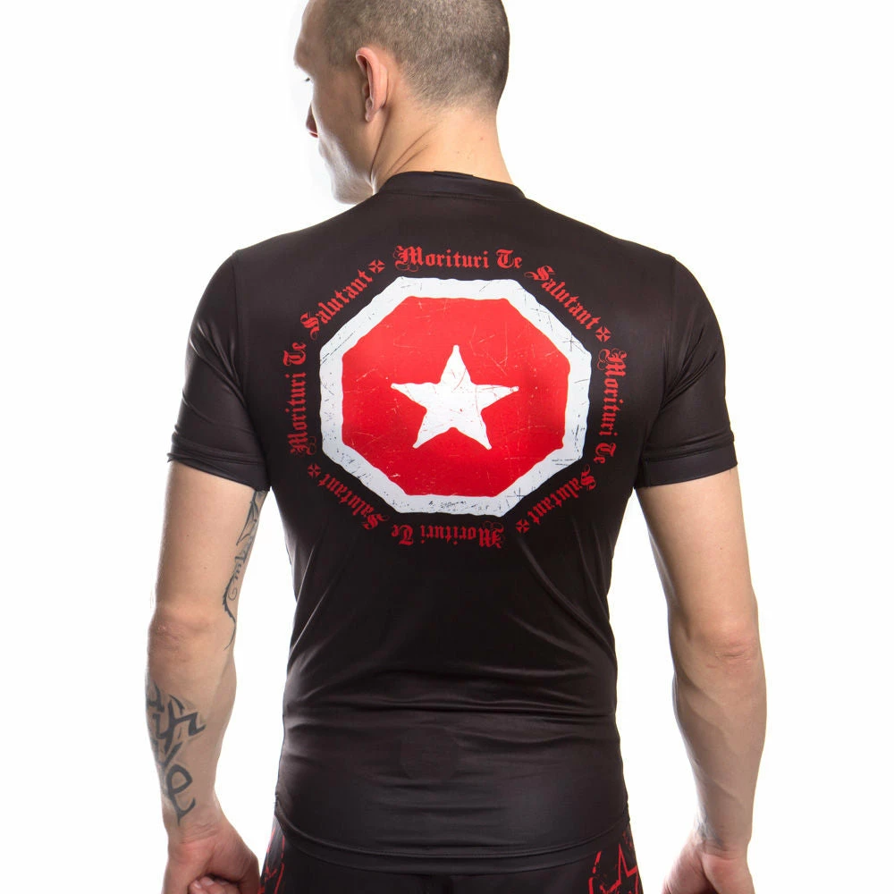 Flash Sale 🎉 TopTen MMA TOP TEN Rashguard Morituri Te Salutant - Black/red, 1418-9 🎉 4 TopTen MMA TOP TEN Rashguard Morituri Te Salutant - Black/red, 1418-9