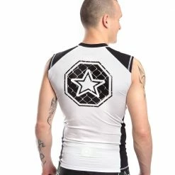 TopTen MMA TOP TEN Rash Guard Sleeveless - White/black, 1414-1