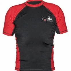 TopTen MMA OFFERS TOP TEN Rash Guard Short Sleeve - Black/red, 1415-9