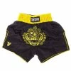 Outlet 💯 Fighter Thai Shorts FACE - Black/yellow, F013 🥰 2 Fighter Thai Shorts FACE - Black/yellow, F013