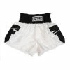 Deals 👏 OFFERS Fighter Thai Shorts - White/black, F010 ❤️ 2 OFFERS Fighter Thai Shorts - White/black, F010