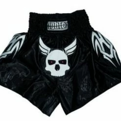 Fighter Thai Trunks Skull - Black/white, F003 OFFERS