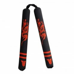 Fighter Soft Dragon Nunchaku - Black/red