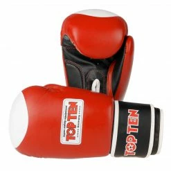 TopTen Top Ten Official WAKO Competition Kickboxing Gloves - Red
