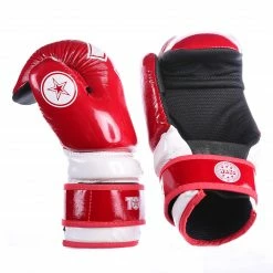 TopTen TOP TEN WAKO Glossy Red/White Pointfighter Open-Hand Gloves, 21656-4