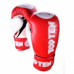 TopTen TOP TEN STAR Red/White XLP WAKO Kickboxing Gloves, 2068-4