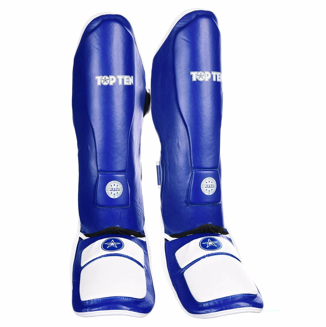 Brand new 🛒 TopTen Shin And Instep Guard “Lowkick” WAKO - Blue ⭐ 3 TopTen Shin And Instep Guard “Lowkick” WAKO - Blue