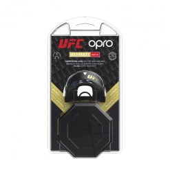 OPRO UFC GOLD Mouth Guard FOR BRACES - Black/ 002262001