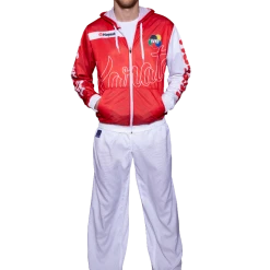 APPAREL Hayashi ZIP Hoodie “WKF Brick”, 19341-41