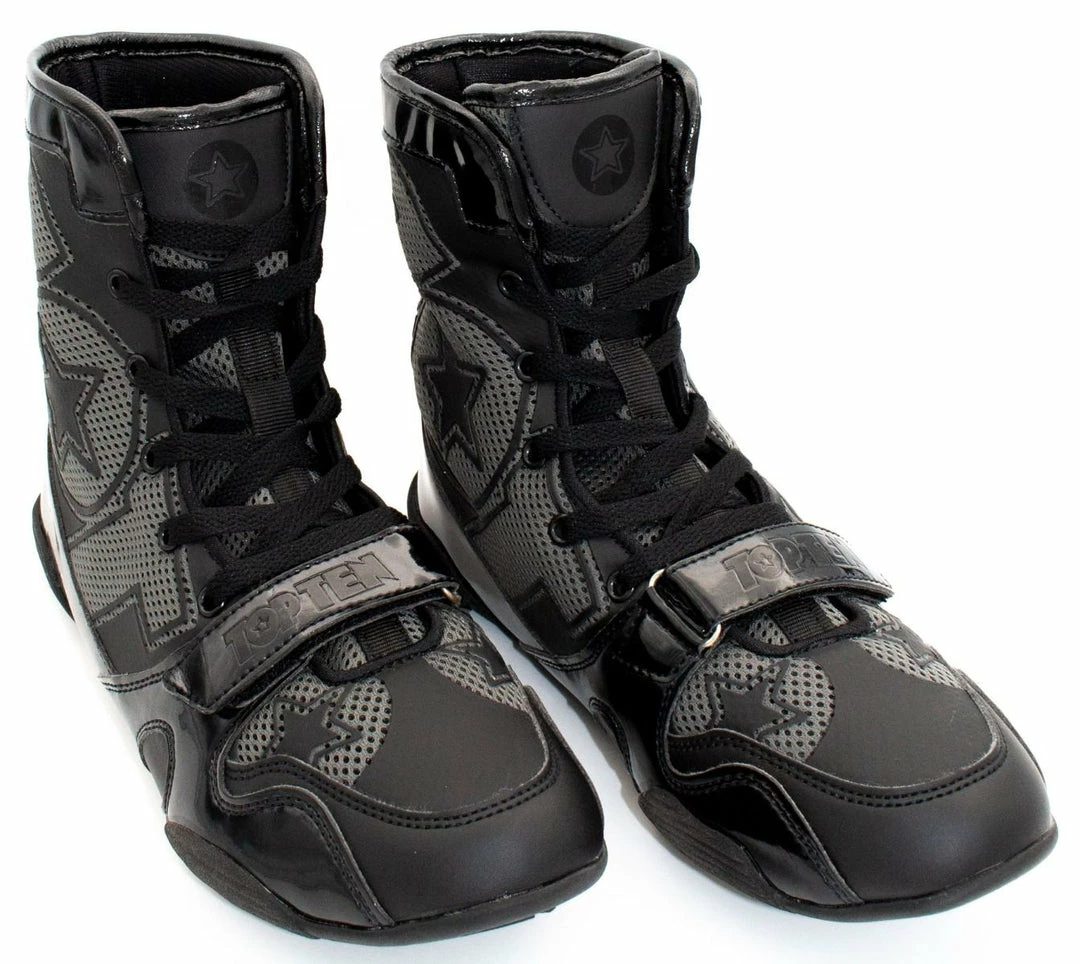 Hot Sale 🔥 TopTen FOOTWEAR Top Ten Generation 2020 Boxing 👟 Shoes - Black/Grey 👏 6 TopTen FOOTWEAR Top Ten Generation 2020 Boxing Shoes - Black/Grey