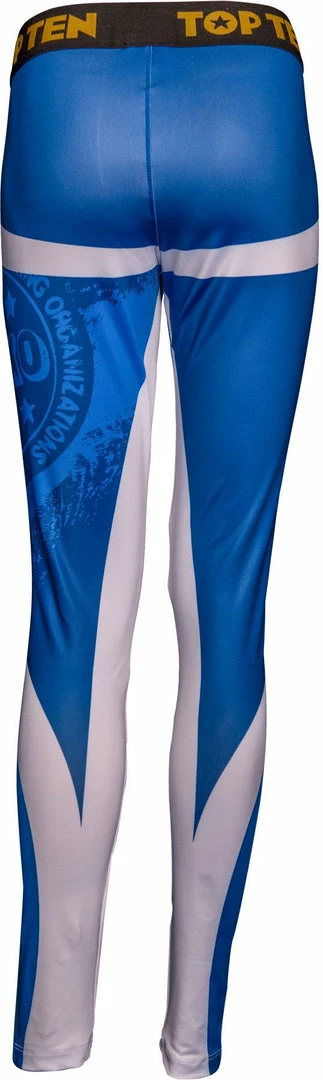 Best Sale π Fighters Inc. - Martial Arts Equipment Top Ten Workout Leggings WAKO - Blue π 4 Fighters Inc. - Martial Arts Equipment Top Ten Workout Leggings WAKO - Blue