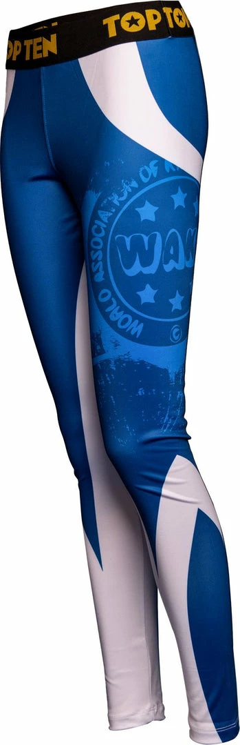 Best Sale π Fighters Inc. - Martial Arts Equipment Top Ten Workout Leggings WAKO - Blue π 3 Fighters Inc. - Martial Arts Equipment Top Ten Workout Leggings WAKO - Blue